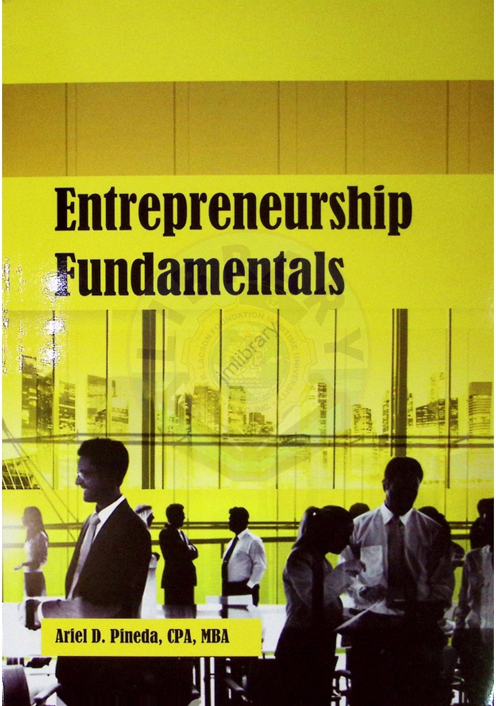 Entrepreneurship fundamentals by Pineda 2019